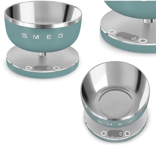 Smeg: Bilancia Cucina Digitale Verde Opaco - Matte. Portata Fino A 5 Chilogrammi