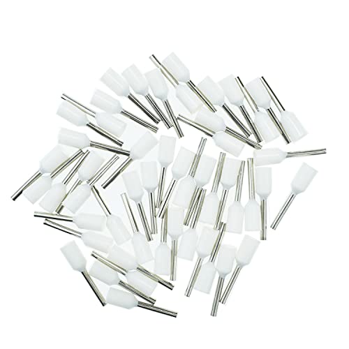 Afeld Elektro Puntine Isolate, 0,50 Mm², Colore Bianco, 50 Pezzi