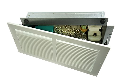 Professional Grade Products Cassaforte Da Parete Nascosta, Nascosta Come Presa D'Aria In Piena Vista, Protegge Gioielli, Oggetti Di Valore, Contanti E