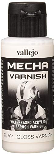 Vallejo Mecha Color - Colore Acrilico A Base D'Acqua Per Aerografo, 60 Ml, Trasparente (Gloss Varnish)