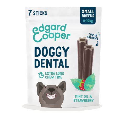 Edgard & Cooper - Igiene Dentale Piccoli Cani - 7 Barrette Menta/Fragola 105G