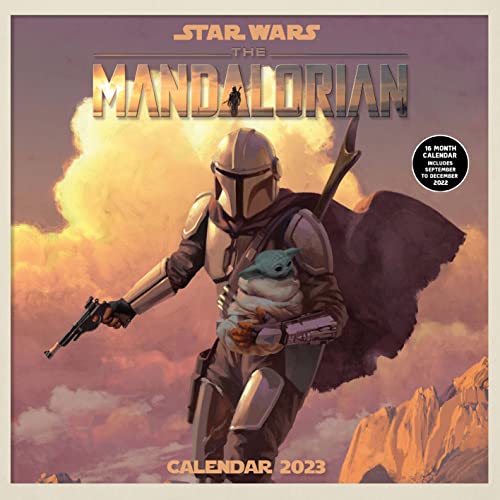 Disney Star Wars The Mandalorian Calendar 2032 - Agenda Mensile Con Visualizzazione Mensile, 30 Cm X 30 Cm
