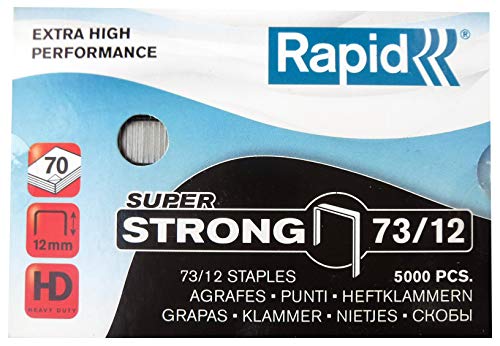 Rapid Super Strong 73/12 - Graffette Galvanizzate, Confezione Da 5000 Pezzi