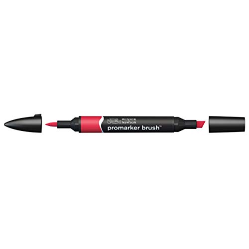 Winsor & Newton 0204171 - Penarello A Doppia Punta, Rosso (Berry Red), Singolo, 1 Pezzo