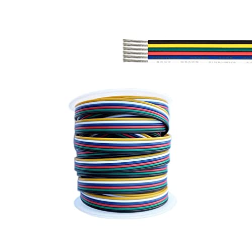 Cavo 22Awg 6-Pin Per Striscia Led Rgbw + Cct / Striscia Di Estensione Led Rgbw Cct Strip 5M 10M 20Metri (20 Metri)