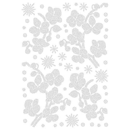 Ideen Mit Herz - Decorazione Termoadesiva Con Strass Da Applicare Con Il Ferro Da Stiro | Din A4 (Rami Di Orchidea)
