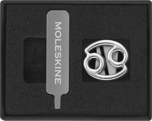 Moleskine Pin Per Taccuino O Agenda Cancro, Spilla Simbolo Zodiacale, Personalizza La Chiusura Con Elastico, Idee Regalo Personalizzato, Colore Argent