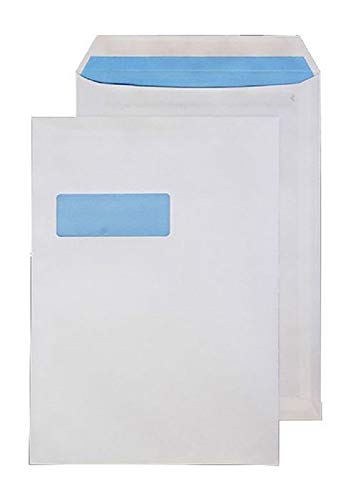 Blake Purely Everyday-Buste Formato C4, 324 X 229 Mm, Con Finestra, Chiusura Autoadesiva, Colore: Bianco (Confezione Da 25)