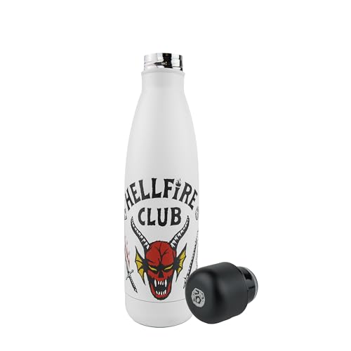 Cinereplicas Stranger Things - Bottiglia D'Acqua Isolata Hellfire Club - 500Ml - Licenza Ufficiale