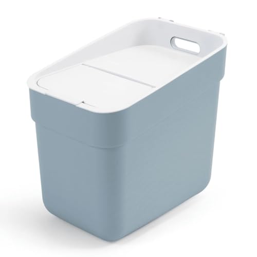 Curver Keter Pattumiera Da 20 Litri Per La Raccolta Differenziata Ready To Collect, Con Supporto A Parete, Ideale La Cucina, 100% Riciclato, Grigio