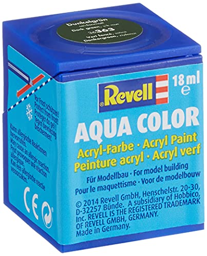 Revell Aqua Colore 36363 - Revell - Aquacolor Seta Verde Scuro Opaco, 18 Ml