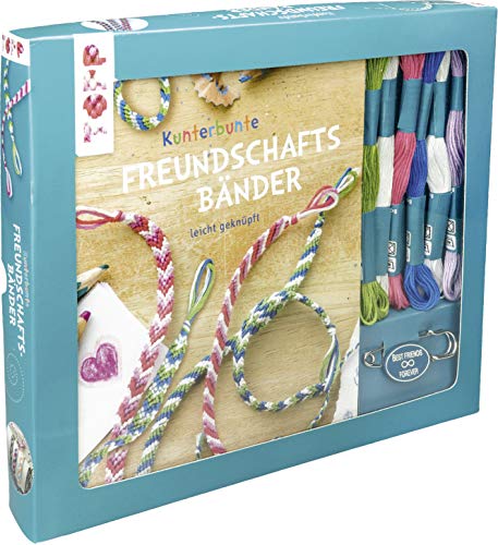 Kreativ-Set Kunterbunte Freundschaftsbänder: Buch Mit Knüpfanleitungen, Bändchenhalter Und Material Für Bis Zu 6 Freundschaftsbändern (Buch Plus Mater