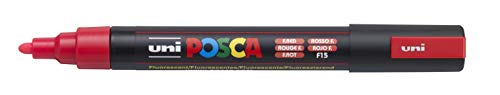 Posca Acrylic Paint Marker, Pc-5M Medium Tip, Fluorescent Red (Px198044000)
