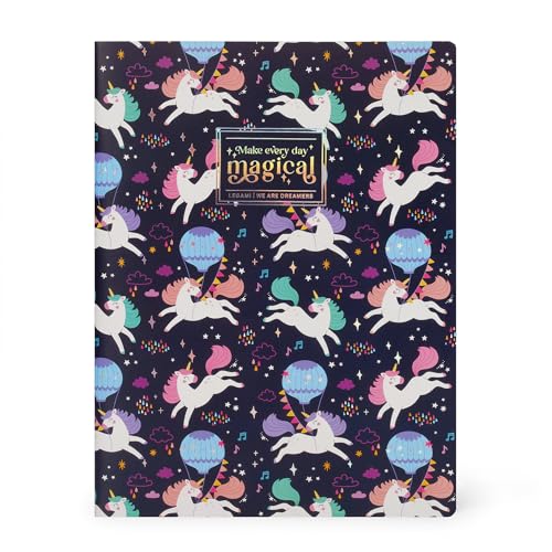 Legami - Quaderno A Righe Large - Formato Pagina B5, Quaderno Grande Con Rigatura, Carta Fsc Certificata, 18,5 X 24,8 Cm, Tema Unicorn