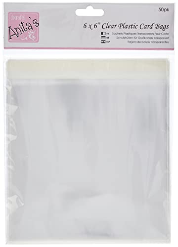 Anitas - Busta In Plastica Trasparente, 167 X 167 Mm, Con Bordo Di 25 Mm, Confezione Da 50