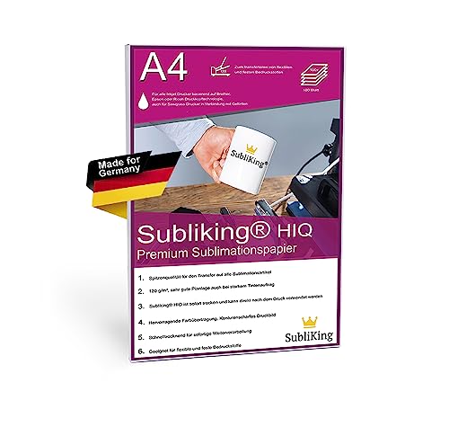 Carta Sublimatica Di Alta Qualità, 125 G/M², 100 Fogli A4, Ad Asciugatura Rapida E Resistente Alle Sbavature
