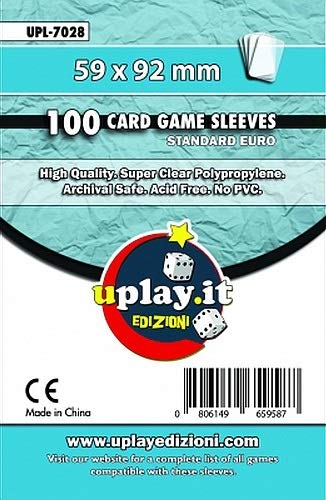 100 Bustine Protettive Uplay Per Giochi Da Tavolo 59X92 Mm