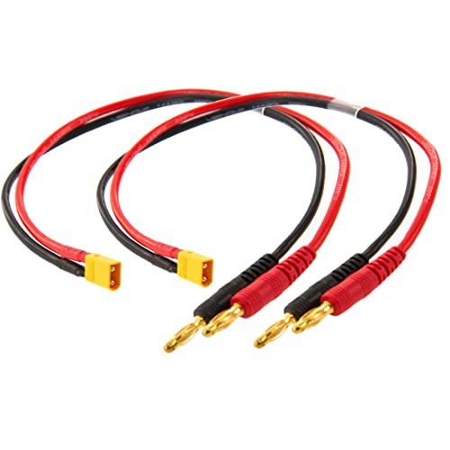 Linsyrc 2 Pièces Connecteur Mâle Xt30 À Connecteur Balle Fiche Banane 4Mm Câble De Charge De Batterie Rc Pour Batterie Lipo Quadrirotor Hélicoptère Rc