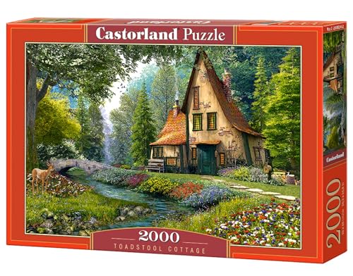 Castorland- Toadstool Cottage Puzzle 2000 Pezzi, Multicolore, C-200634-2
