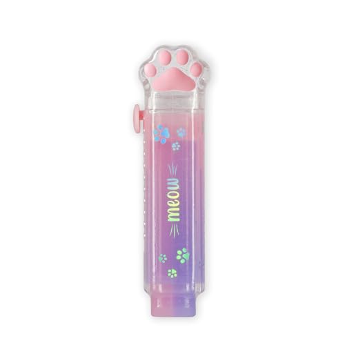 Legami - Gomma Retrattile - Meow, Cancelleria Per Cancellare Matite E Pastelli, Gomma A Forma Di Zampa Di Gatto, Ideale Per Scuola Ufficio, Idea Regal