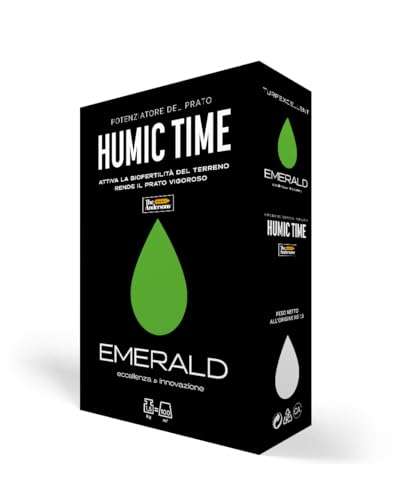 Emerald Humic Time,Turf Excellent, Concime Fertilizzante Potenziatore Del Prato,Attiva La Biofertilità Del Terreno, 1,5Kg (1)