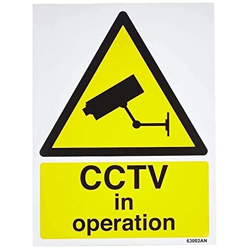 Vsafety Warning Cctv In Operation Sign – Ritratto – 150 Mm X 200 Mm – Vinile Autoadesivo