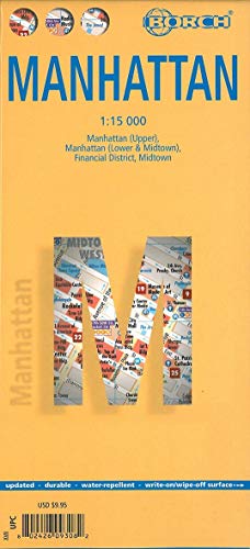 Manhattan. Map 1:15 000: Manhattan (Upper), Manhattan (Lower & Midtown), Financial