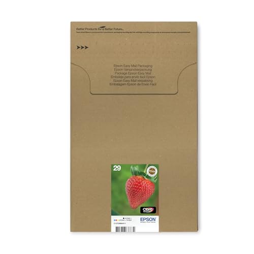 Epson Serie 29 Standard Fragole, Cartucce Claria Home Per Stampante Inkjet, Multipack 4 Colori Formato Std, Stampe Casa/Ufficio Fino 180 Pagine A Colo