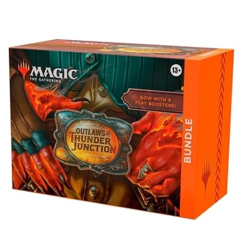 Magic The Gathering - Outlaws Di Thunder Junction Bundle - 9 Play-Booster, 30 Mappe Del Paese + Accessori Esclusivi (Versione Tedesca)
