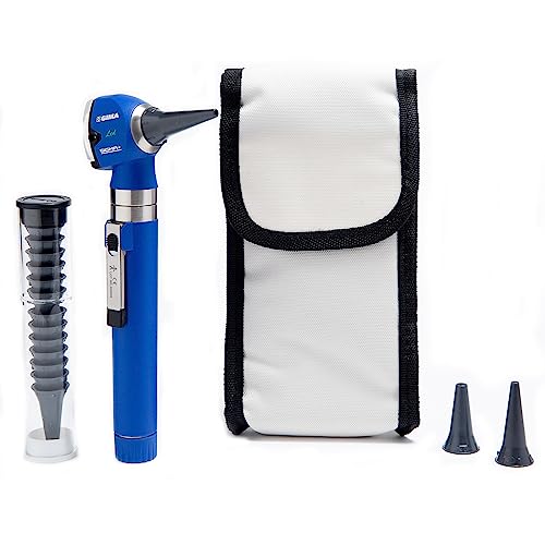 Gima - Otoscopio Sigma Con Luce Led, In Plastica Rinforzata Leggera E Resistente Agli Urti E In Acciaio Inox, Blu, 31592