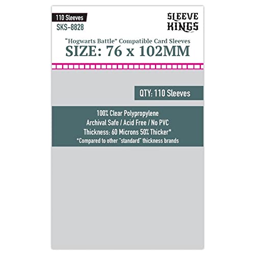 Custodie Per Carte Di Alta Qualità – Hogwarts Battle Large Sleeve (76 Mm X 102 Mm) – 110 Maniche Per Confezione