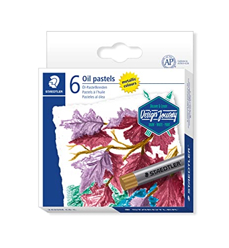 Staedtler 2420M C6-C Design Journey - Pastelli A Olio Metallizzati, Confezione Da 6, Colori Assortiti