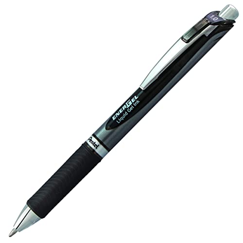 Energel Xm Retractable, Punta Da 1,0 Mm, Inchiostro Nero, Confezione Da 12 Penne