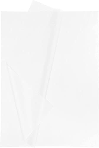 Creavvee 30 Fogli Carta Velina, Carta Da Regalo 50 X 70 Cm Bianco