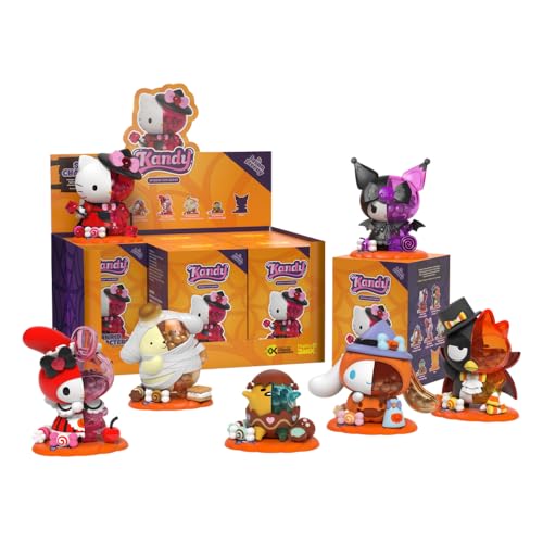 Mighty Jaxx Sanrio Kandy X Sanrio Spooky Fun Edition, Blind Box Con 6 Action Figure Da Collezione Di Personaggi Sanrio, Senza Doppioni, In Confezione
