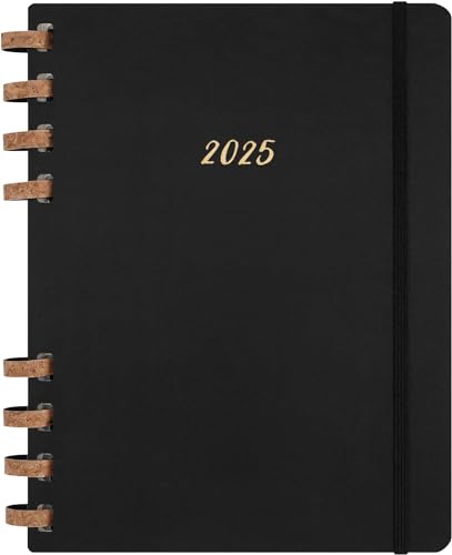 Moleskine Weekly & Monthly Planner, Agenda Settimanale E Mensile Spiral 12 Mesi 2025, Copertina Rigida E Chiusura Elastica, Colore Nero, Formato Extra