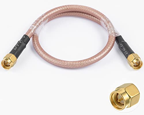 Vecys Cavo Di Prolunga Per Antenna Sma Cavo Sma Maschio A Sma Maschio Pigtail Cavo Antenna Wlan Rg400 12"/30Cm Per Rete Wireless Wifi 2G 3G 4G Antenna