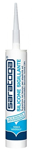 Cartuccia Di Silicone Nero Saratoga Uso Professionale 280 Ml