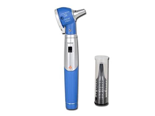Heine - Otoscopio F.O. Led Mini 3000, In Confezione Con 5 Specula Monouso, Blu
