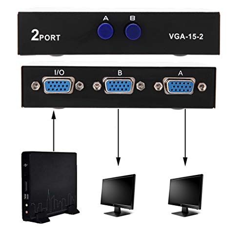 Switcher Vga Con 3 Vga Femmina Standard, 2 In 1 Out Switcher Vga Sincronizzazione Dati Splitter Vga Monitor Switch Splitter Vga