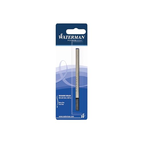 Waterman Ricarica Per Penna Roller | Punta Fine Con Inchiostro Blu | 1 Pezzo