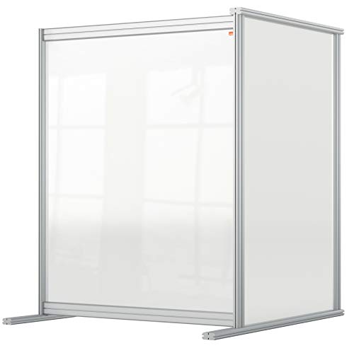 Nobo Divisorio Da Scrivania In Acrilico Trasparente, Struttura Protettiva Autoportante Per Il Distanziamento Sociale, Premium Plus, 800 X 1000 Mm, 191