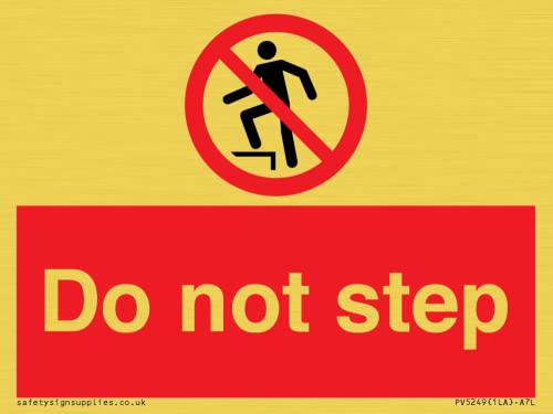 Cartello Do Not Step - 100X75Mm - A7L
