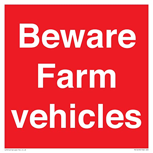 Beware Farm Vehicles, Cartello 200 X 200 Mm, S20