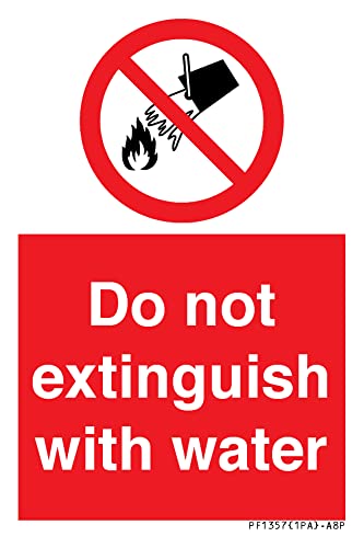 Cartello "Do Not Extinguish With Water" – 50 X 75 Mm – A8P