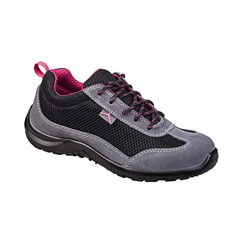 Deltaplus X, Formatori Di Lavoro Donna, Nero Rosso Fucsia, 40 Eu