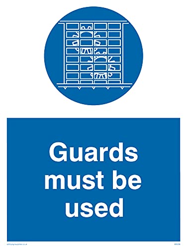 Confezione Da 5 – Targhe Guards Must Be Used – 150 X 200 Mm – A5P