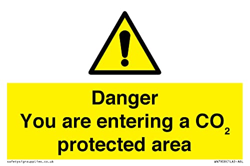 Danger You Are Entering A Co₂ Protected Area Sign - 150X100Mm - A6L