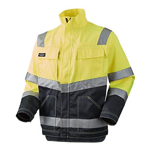 J.A.K. 111058504 Serie 11105 70% Poliestere/30% Cotone, En 20471, Classe 2, Giallo/Marine, Xl