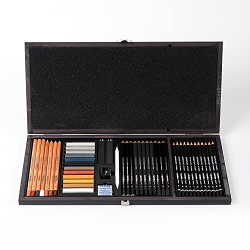 Lyra Set Matite Da Disegno E Accessori Scatola Di Legno 47 Unità